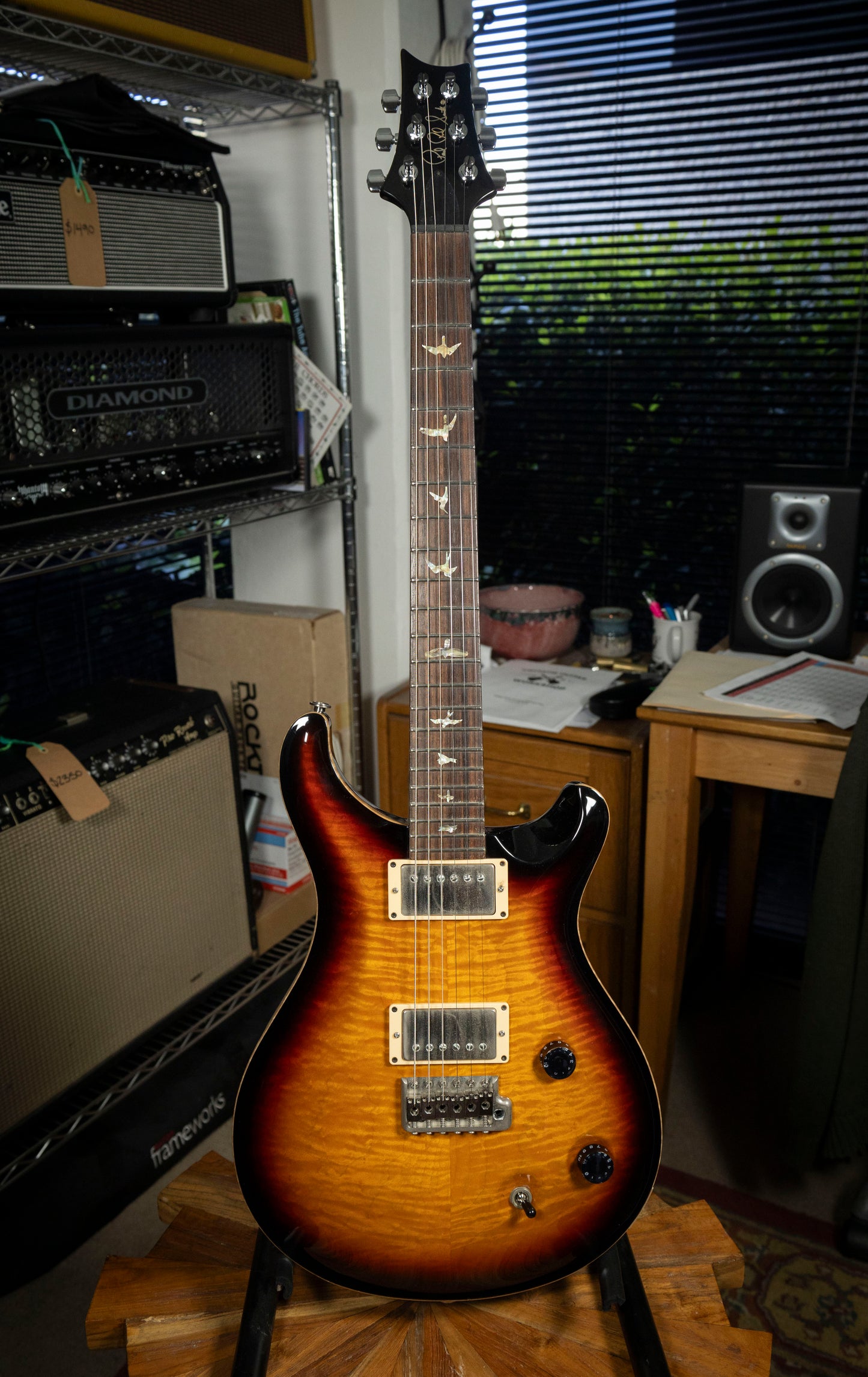1993-2001 PRS Custom 22 Tremolo 10-Top - Vintage Sunburst
