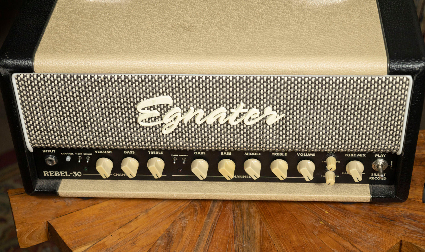 2010-2014 Egnater Rebel 30 2-Channel 30-Watt Guitar Amp Head - Black / Blonde