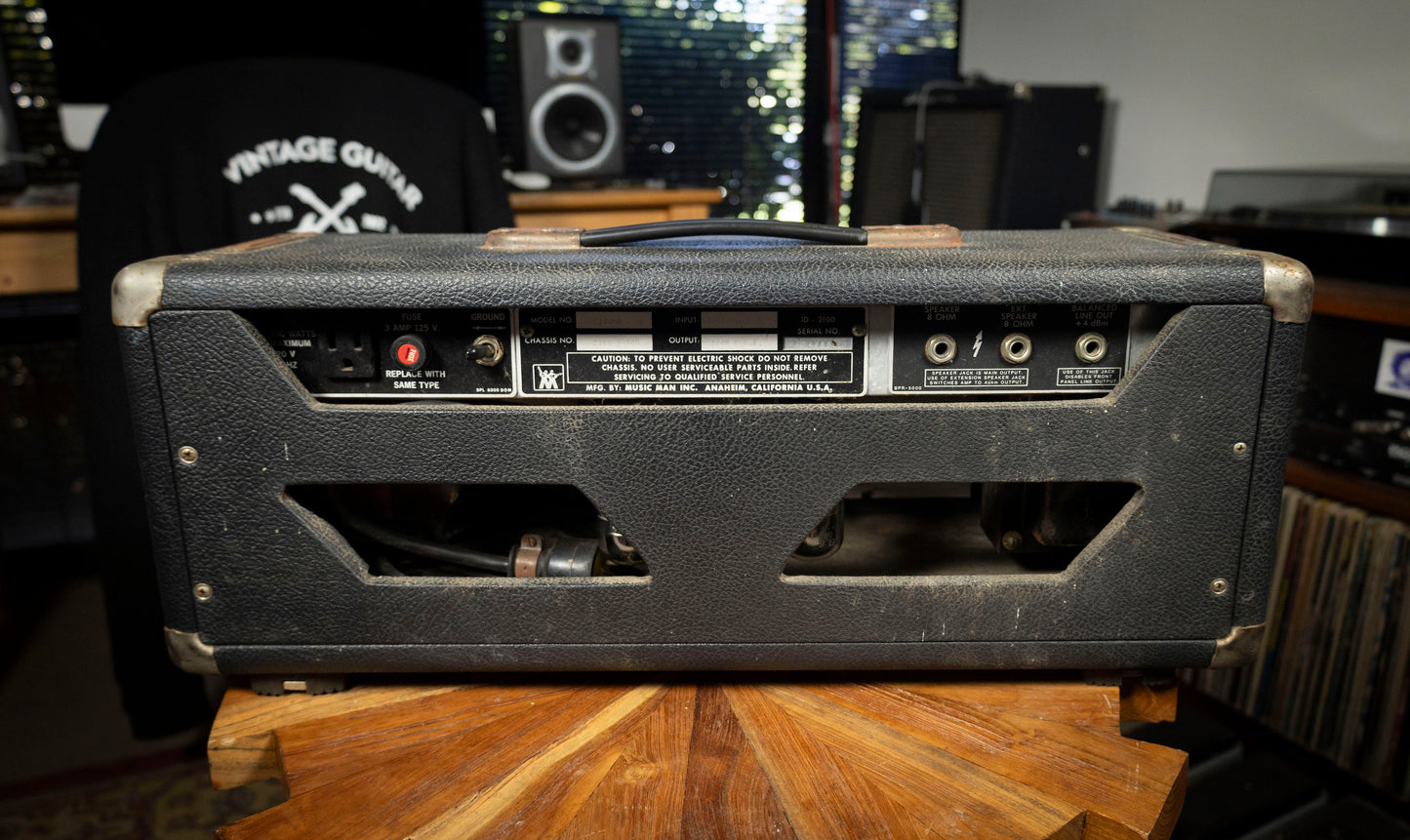1982-1984 Music Man 100 B 100-Watt Bass Amp Head with Balanced Line Output - Black
