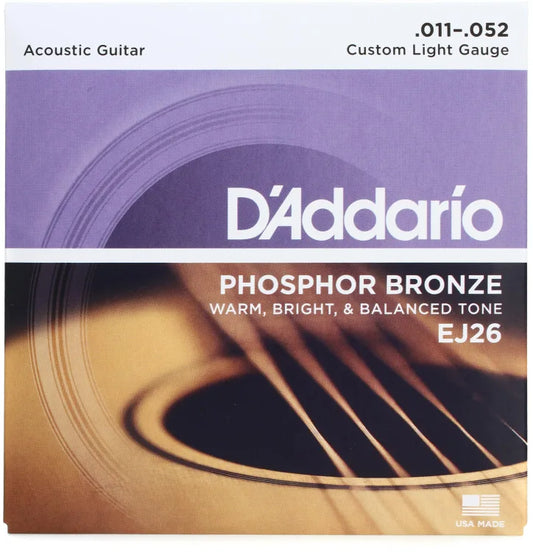 D'Addario .011-.052 Acoustic Guitar Strings EJ-26