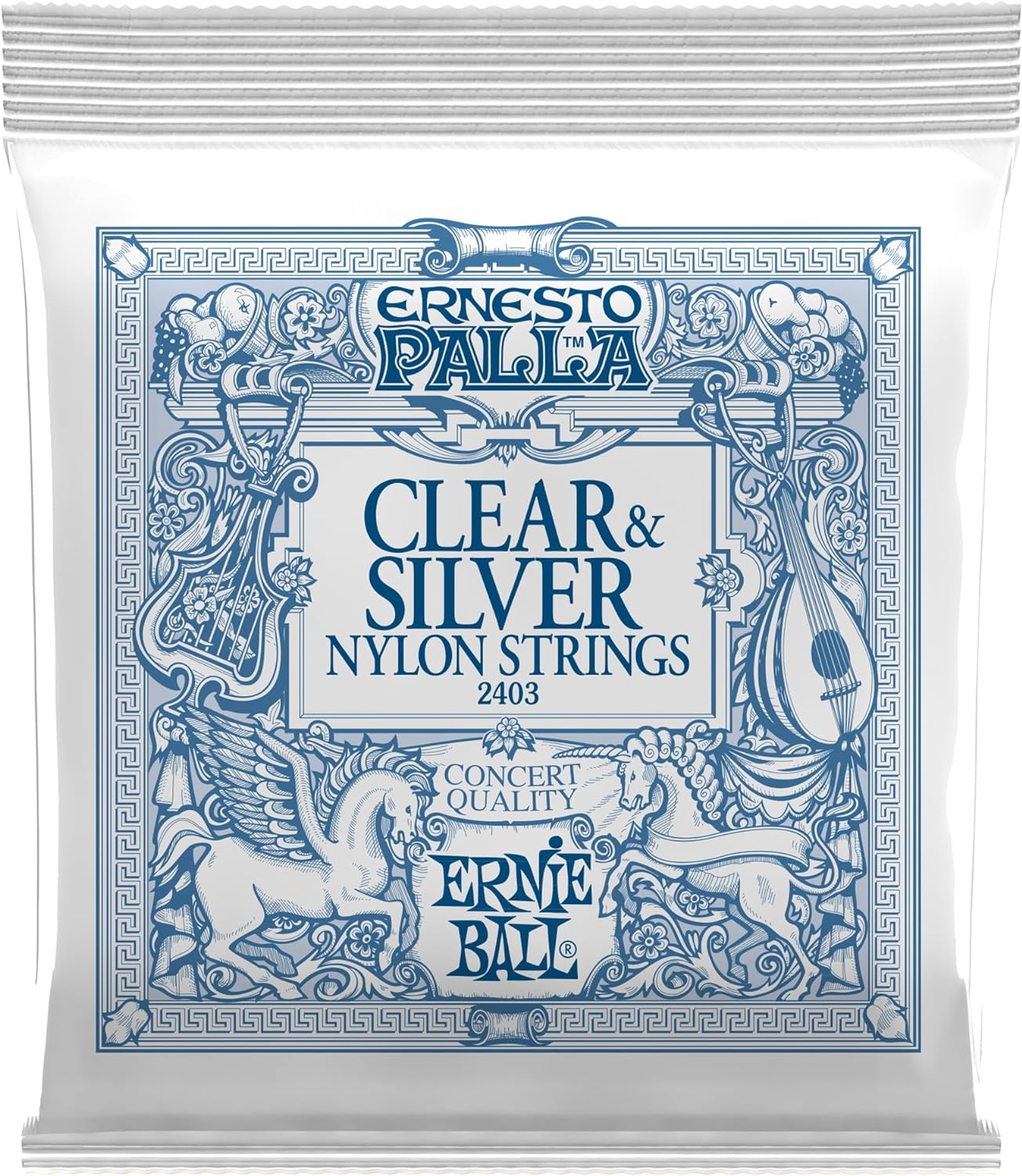 Ernie Ball Ernesto Palla Clear & Silver Nylon Strings 2403