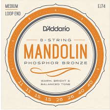 D'Addario 11-40 8 String Phosphor Bronze Mandolin Strings EJ74