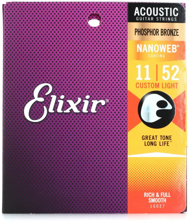 Elixir 11-52 Phos Bronze Acoustic String 16027