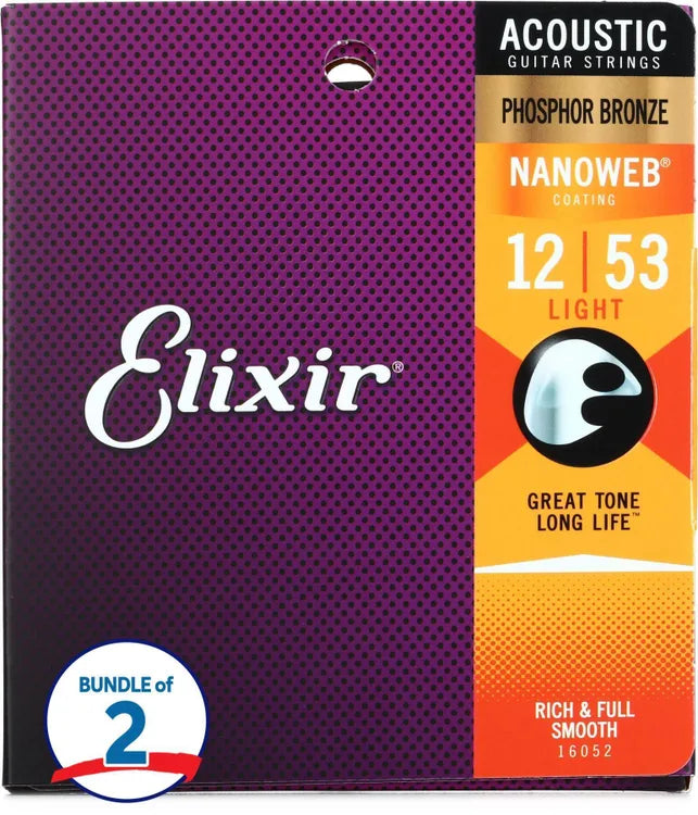 Elixir 12-53 Acoustic Strings Phos Bronze 16052