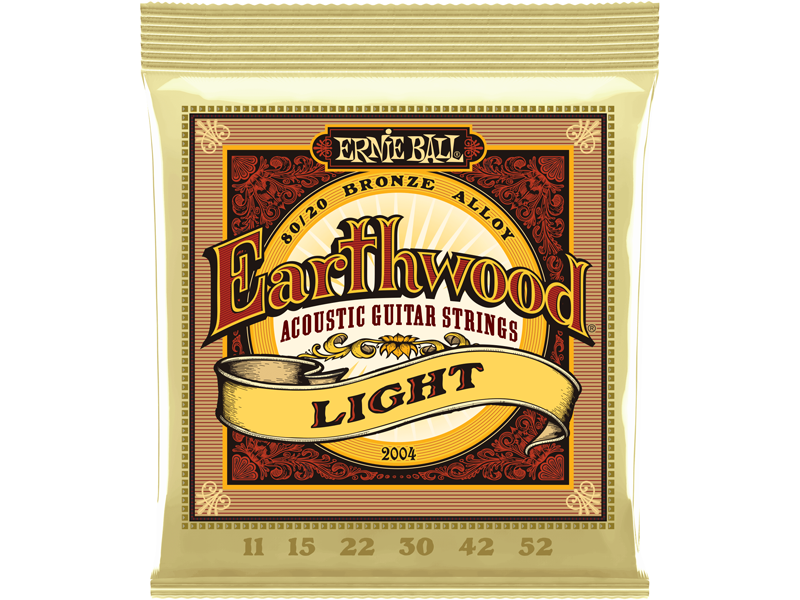 Ernie Ball 11-52 Earthwood 80/20 Bronze Acoustic Guitar Strings Light 2004