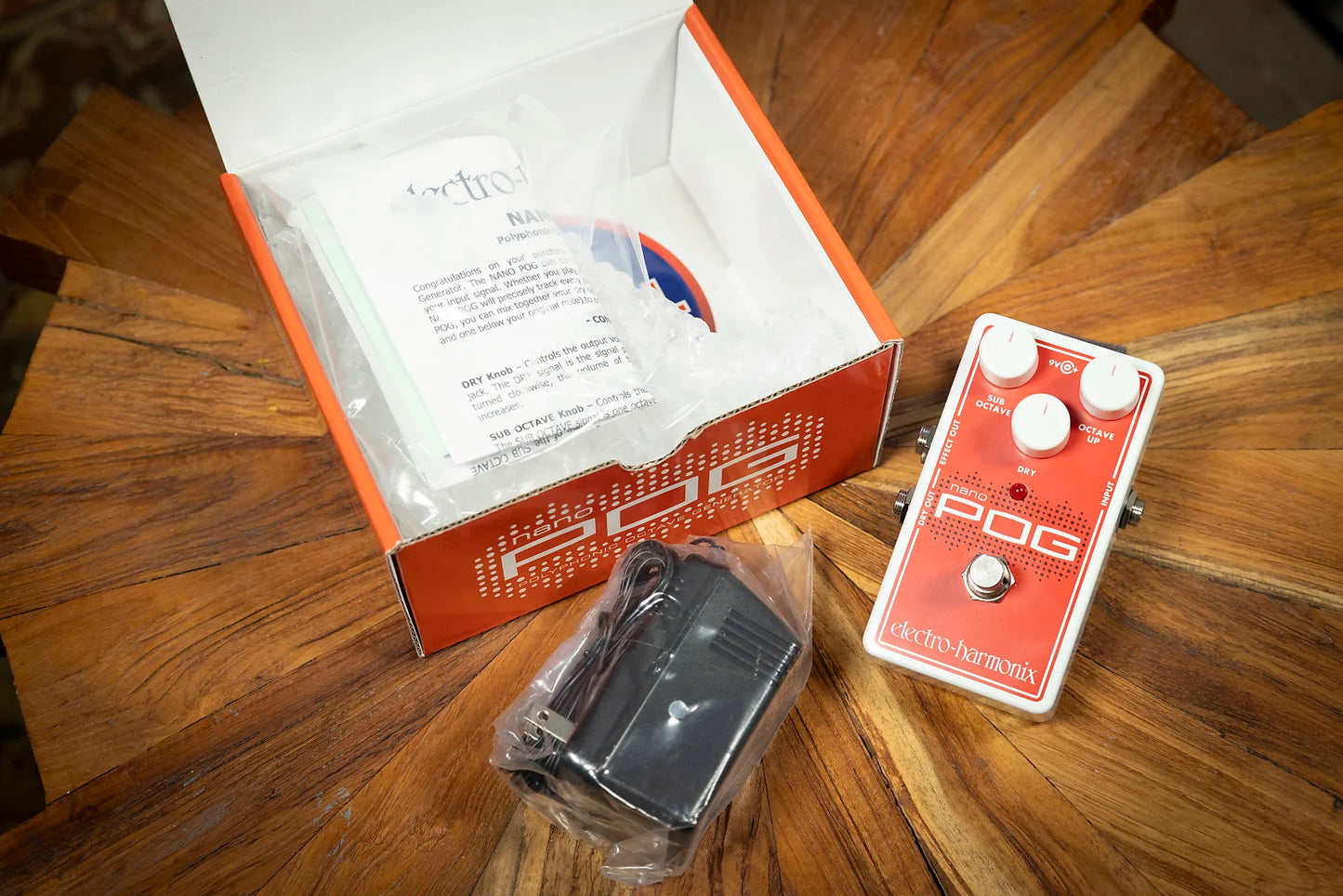 A - Electro-Harmonix Nano POG Polyphonic Octave Generator 2015 - Present - Red / White