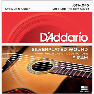 D'Addario 11-45 Silver Plated wound Strings EJ 84M